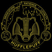 Men's Harry Potter Hufflepuff House Emblem  Adult Pull Over Hoodie