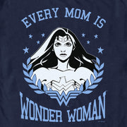 Men's Wonder Woman Every Mom is Wonder Woman Black and White  Adult T-Shirt