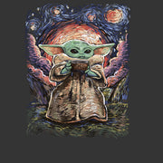 Men's Star Wars: The Mandalorian The Child Starry Night  Adult Sweatshirt