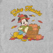 Men's Mickey & Friends Give Thanks  Adult T-Shirt