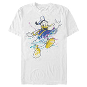 Men's Mickey & Friends Donald Duck Paint Splatter  Adult T-Shirt