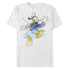 Men's Mickey & Friends Donald Duck Paint Splatter  Adult T-Shirt