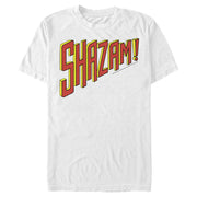 Men's Justice League Shazam Text Logo  Adult T-Shirt