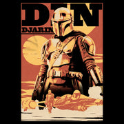 Men's Star Wars: The Book of Boba Fett Din Djarin Poster  Adult Long Sleeve Shirt