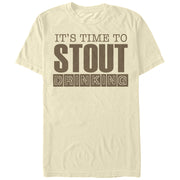 Men's Lost Gods Time to Stout Drinking Beer  Adult T-Shirt