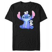 Men's Lilo & Stitch Hanging with Ducks  Adult T-Shirt