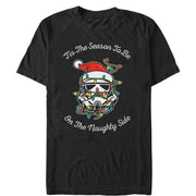 Men's Star Wars Christmas Stormtrooper Naughty Side  Adult T-Shirt