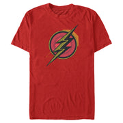 Men's Zack Snyder Justice League The Flash Comic Logo  Adult T-Shirt