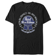 Men's Pabst Established in Milwaukee Logo  Adult T-Shirt