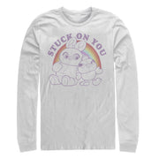 Men's Toy Story Ducky & Bunny Stuck on You Rainbow  Adult Long Sleeve Shirt