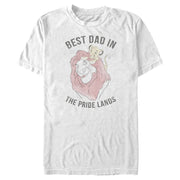 Men's Lion King Simba and Mufasa Best Dad in the Pride Lands  Adult T-Shirt