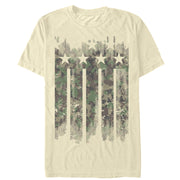 Men's Lost Gods Distressed Camo American Flag  Adult T-Shirt