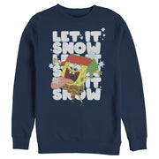 Men's SpongeBob SquarePants Christmas Let It Snow  Adult Sweatshirt