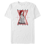 Men's Marvel Black Widow Hourglass Target  Adult T-Shirt