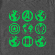 Men's Marvel Earth Day Heroes Icons  Adult T-Shirt