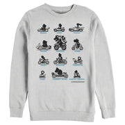 Men's Nintendo Mario Kart Silhouette Grid  Adult Sweatshirt