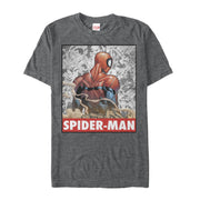 Men's Marvel Spider-Man Comic Poster  Adult T-Shirt