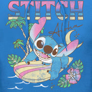 Men's Lilo & Stitch Surfing Stitch  Adult Pull Over Hoodie