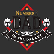 Men's Star Wars: The Mandalorian Din Djarin and Grogu Number 1 Dad in the Galaxy  Adult T-Shirt