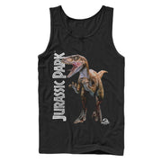 Men's Jurassic Park Velociraptor Logo  Adult Tank Top