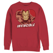 Men's Marvel Iron Man Invincible Valentine Heart  Adult Sweatshirt