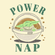 Men's Star Wars: The Mandalorian The Child Power Nap Bassinet  Adult T-Shirt