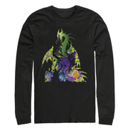 Men's Sleeping Beauty Maleficent Dragon  Adult Long Sleeve Shirt