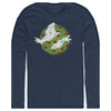 Men's Ghostbusters Christmas Wreath Logo  Adult Long Sleeve Shirt