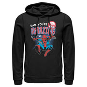 Men's Marvel Dad You're Amazing Like Spider-Man  Adult Pull Over Hoodie