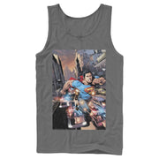 Men's Superman Hidden Hero Glimmer  Adult Tank Top