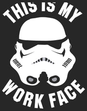 Men's Star Wars Stormtrooper This is My Work Face  Adult T-Shirt