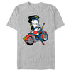 Men's Betty Boop Red and Blue Biker Betty  Adult T-Shirt