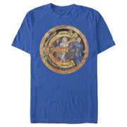 Men's Marvel Eternals Group Gold Badge  Adult T-Shirt