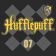 Men's Harry Potter Hufflepuff Argyle Print  Adult T-Shirt