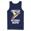 Men's Lost Gods My People Need Me Cat  Adult Tank Top