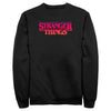 Men's Stranger Things Pink Logo  Adult Sweatshirt