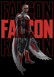 Men's Marvel The Falcon and the Winter Soldier Falcon Repeating  Adult T-Shirt