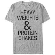 Women's CHIN UP Heavy Weights and Protein Shakes  Adult Boyfriend Tee