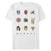 Men's Marvel Hero Face Tic-Tac-Toe  Adult T-Shirt