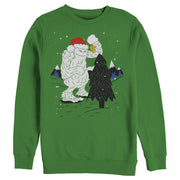 Men's Lost Gods Decorating wth Yeti  Adult Sweatshirt