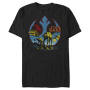 Men's Star Wars AT-AT Falcon Death Star Rebel Logo  Adult T-Shirt