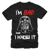 Men's Star Wars Darth Vader Bad and I Know It  Adult T-Shirt