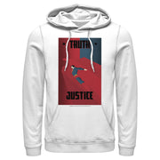 Men's Superman Truth & Justice Eagle  Adult Pull Over Hoodie