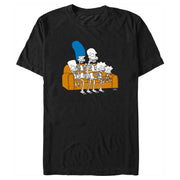 Men's The Simpsons Skeleton Family on Couch  Adult T-Shirt