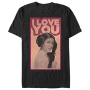 Men's Star Wars Princess Leia Quote I Love You  Adult T-Shirt