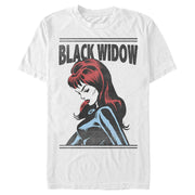 Men's Marvel Black Widow Vintage Profile  Adult T-Shirt