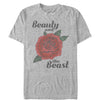 Men's Beauty and the Beast Rose  Adult T-Shirt