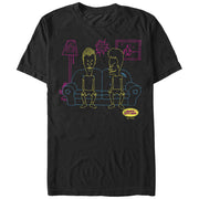 Men's Beavis and Butt-Head Couch Outline  Adult T-Shirt