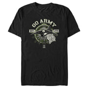 Men's US Army Go Army Flag and Eagle Badge  Adult T-Shirt