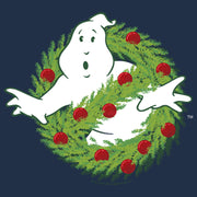 Men's Ghostbusters Christmas Wreath Logo  Adult Long Sleeve Shirt